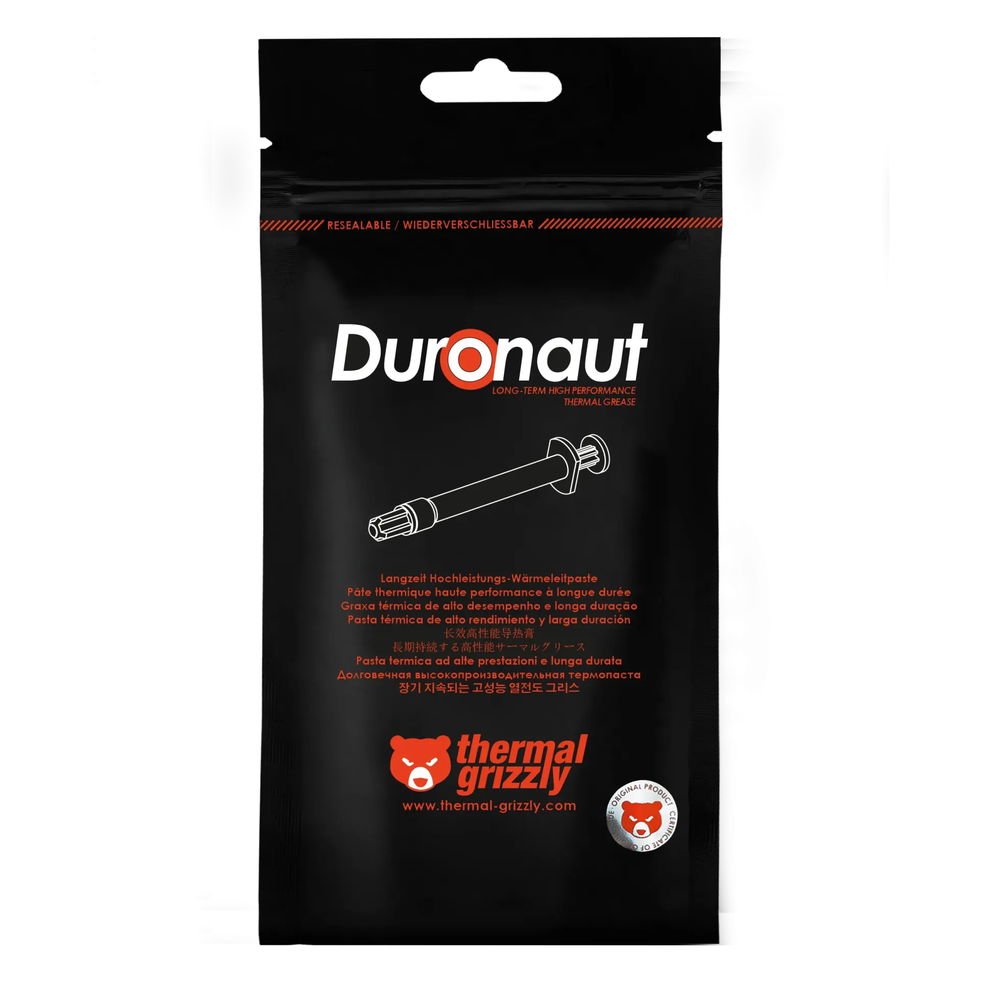 Pasta térmica Thermal Grizzly Duronaut de 2 g para CPU y GPU.