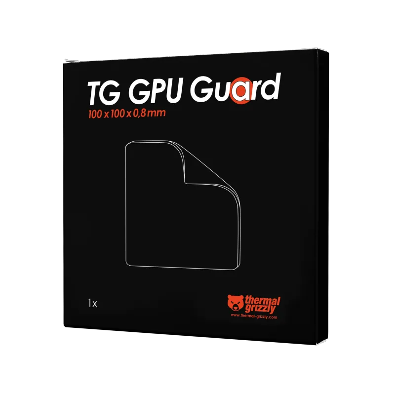 Thermal Grizzly GPU Guard de 100 × 100 × 0.8 mm para tarjetas gráficas.