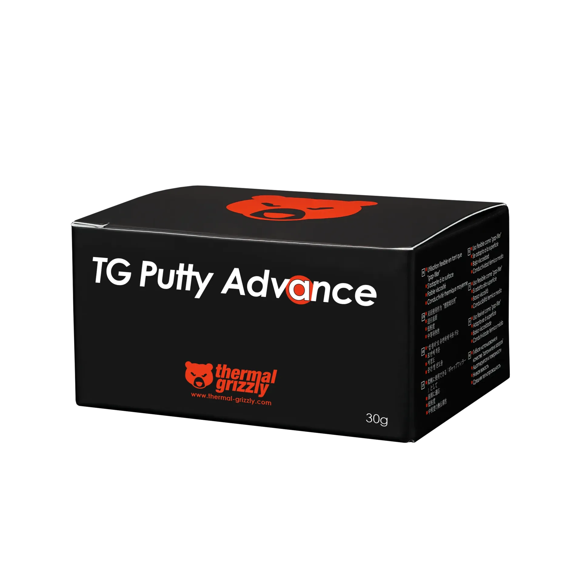 Masilla térmica Thermal Grizzly Putty Advance de 30 g para tarjetas gráficas y componentes electrónicos.