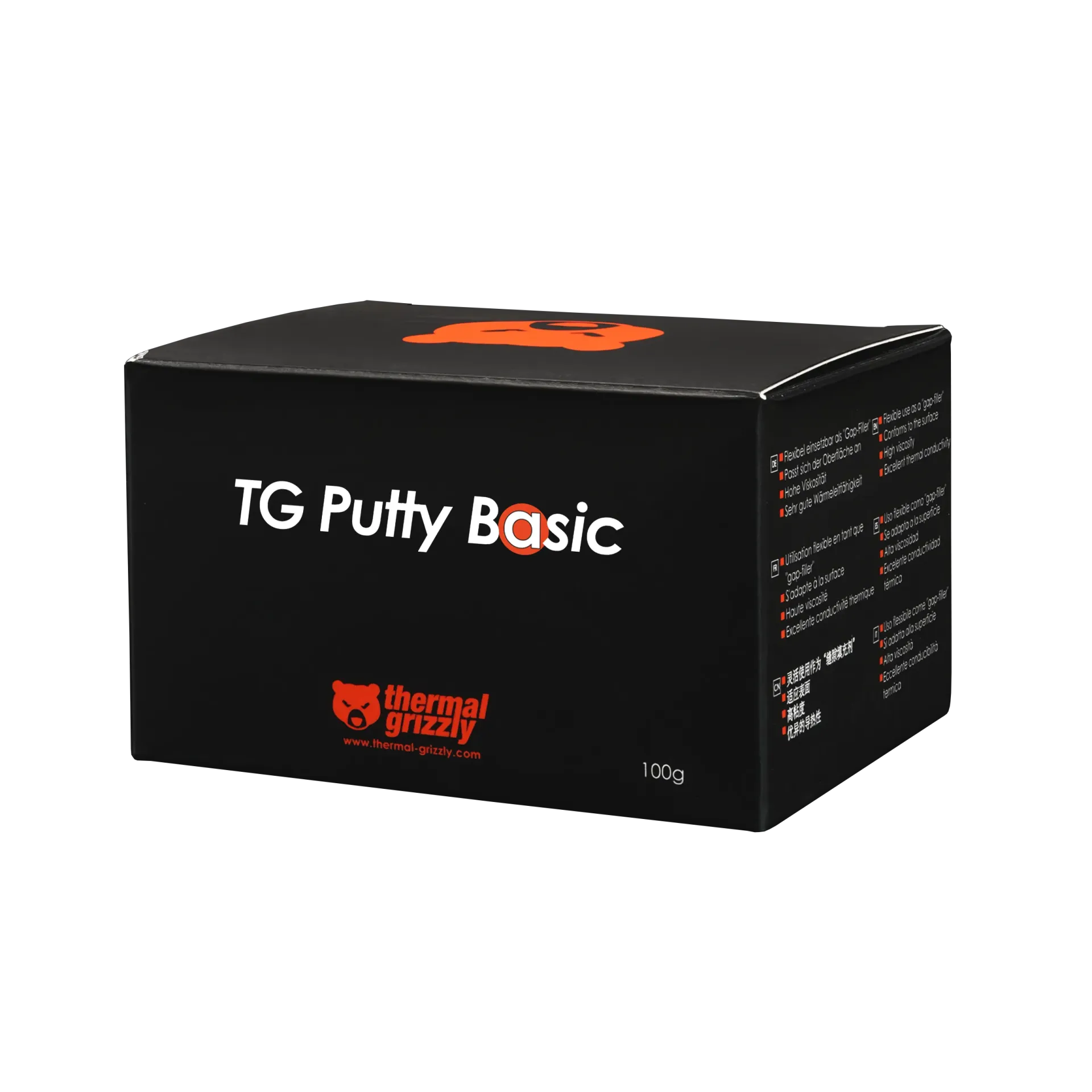 Masilla térmica Thermal Grizzly Putty Basic de 100 g para tarjetas gráficas y componentes electrónicos.