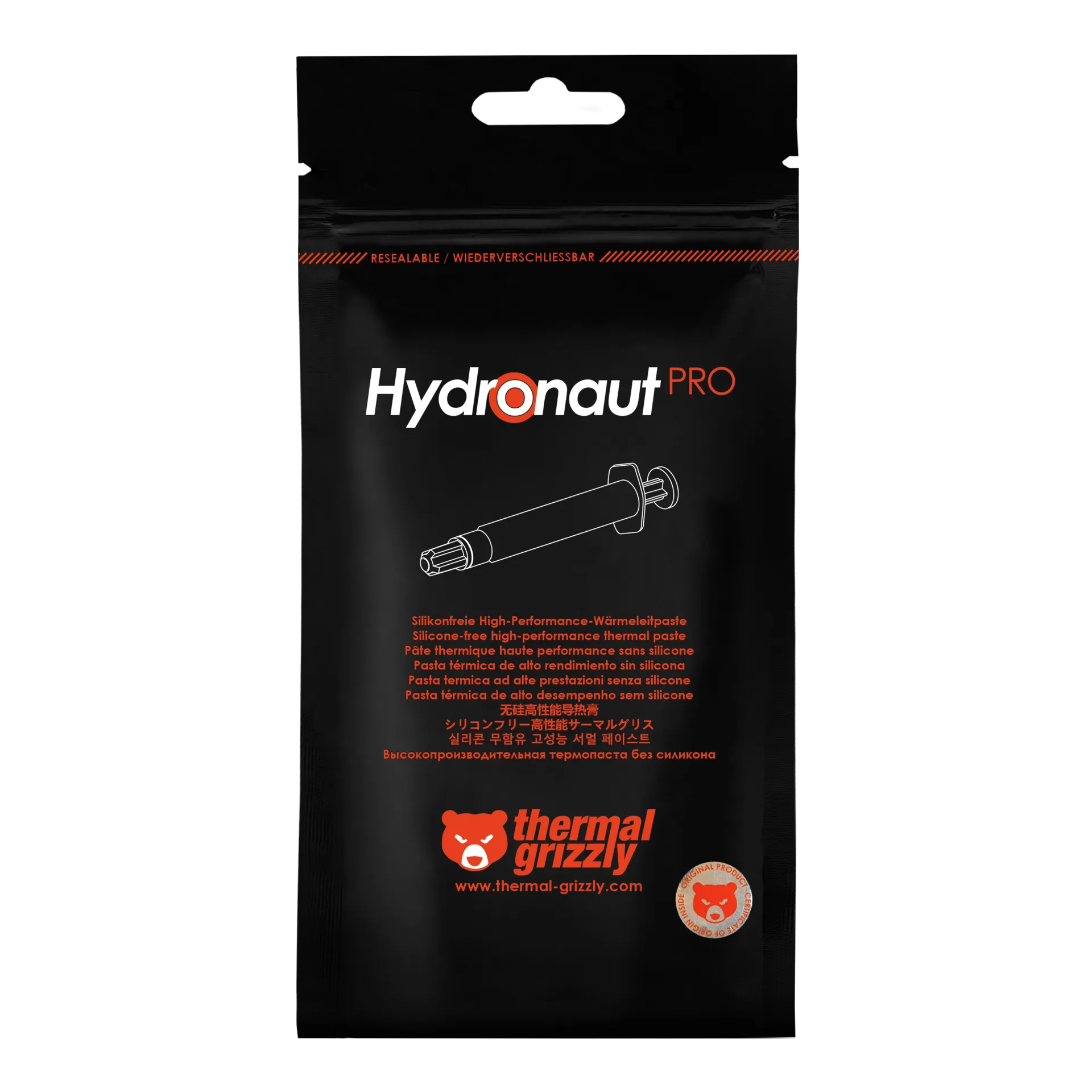 Pasta térmica Thermal Grizzly Hydronaut Pro de 6 g para CPU y GPU.